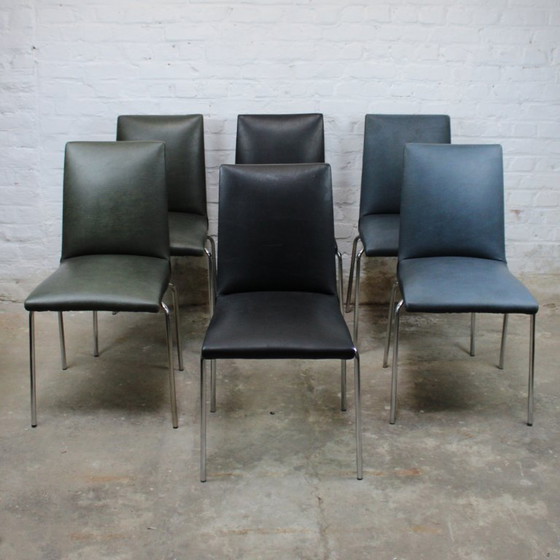 Image 1 of 6x vintage Robert chair by Pierre Guariche for Meurop 1960s