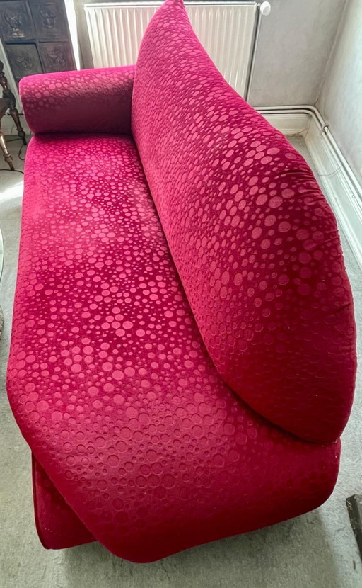 Original BRETZ Gaudí Sofa & Stool Set – Pink Velvet/Velour – Excellent Condition!