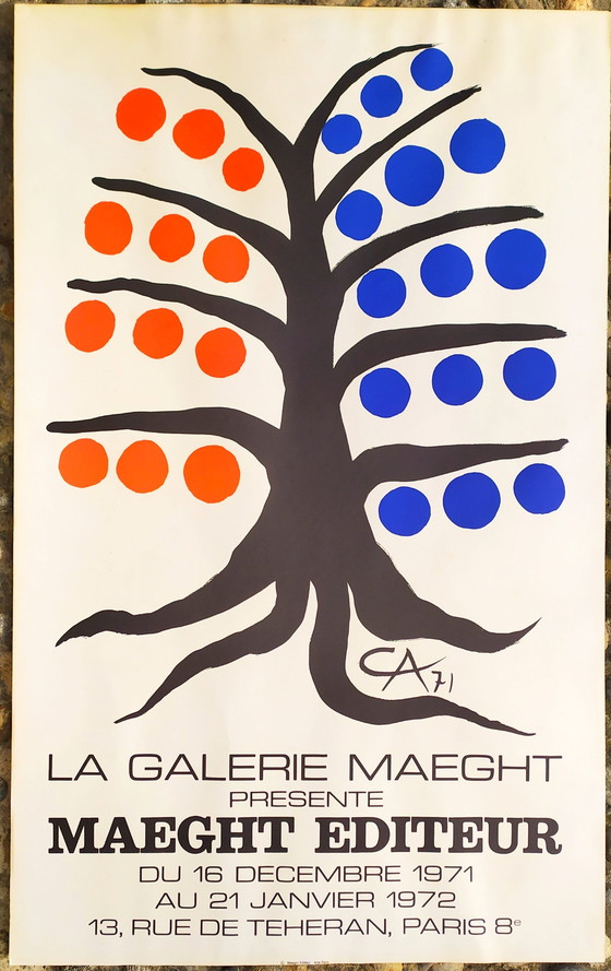 Image 1 of Lithographie vintage d'Alexander Calder, 1971