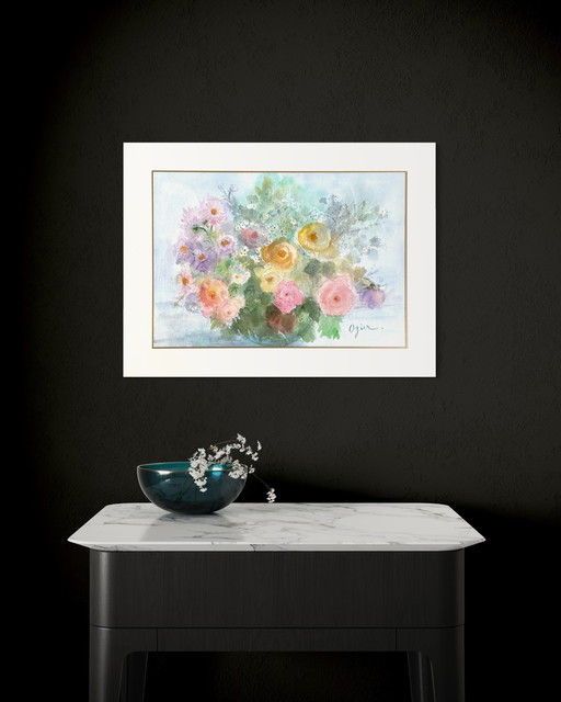Marie Louise Ogier - Magnifique Bouquet de Fleurs - Vers 1960