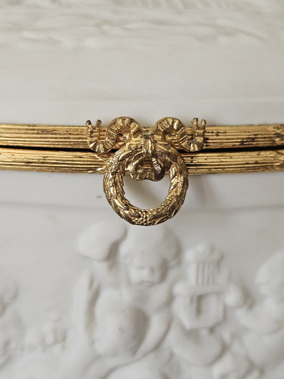 Image 1 of 20th century Limoges porcelain bisque jewelry box