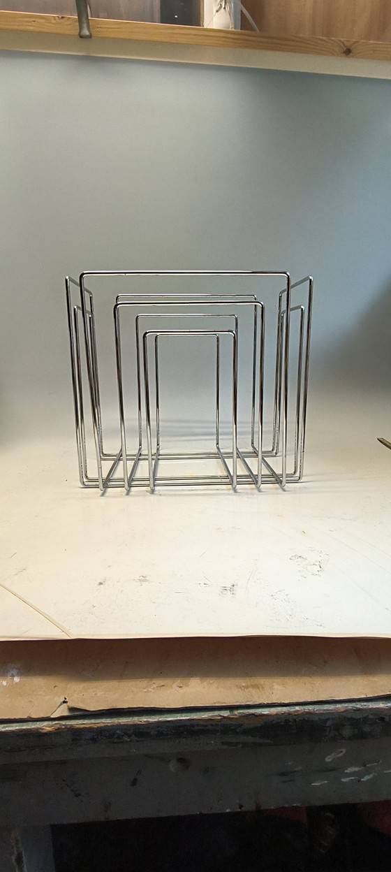 Image 1 of Atril de lectura cromado de lujo Willi Glaeser – Thomas Merlo & Partner Bandeja para LP TMP Original