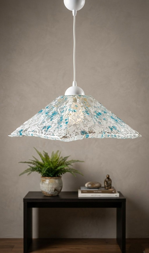 Lustre MURANO Sylcom à hauteur réglable / échelles blanches et bleues Neuf
