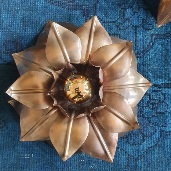 Image 1 of Juego XL de apliques florales de pared/techo - Banci Firenze - Mid-Century - Hollywood Regency