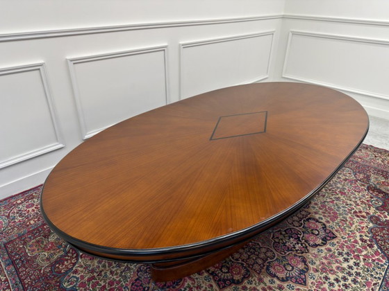 Large oval Art Deco Conference and Dining table – Wood (photo 8 of 11)