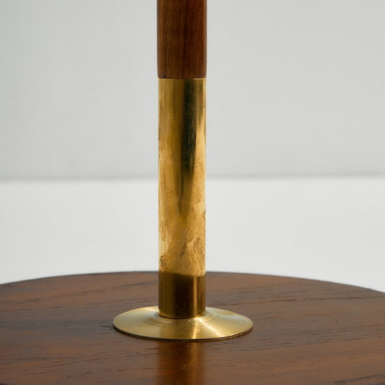 Image 1 of MK10240 Teak and brass floor lamp