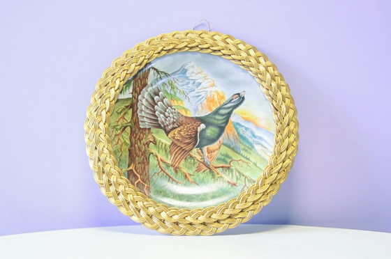 Piatto da parete Bavaria gallo bordo in canna intrecciata dorata – Decorazioni murali, Porcelain (photo 3 of 5)