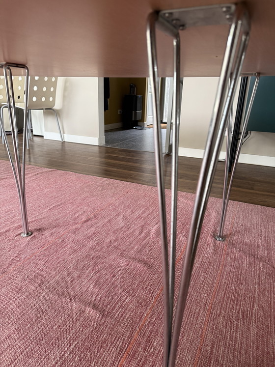 Fritz Hansen Large Dining Table – Metal, Wood (photo 5 of 8)