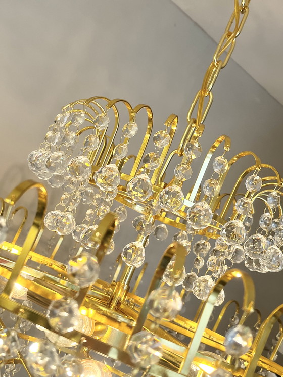 Image 1 of Crystal Large Chandelier Pendant Lamp Crystal Balls