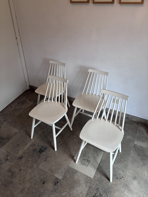 Image 1 of 4 vintage IKEA Spijlstoelen