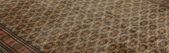 Image 1 of Large Vintage Kayseri Rug – Fine Handknotted Turkish Wool Carpet With Dense Geometric Pattern 354 x 244 cm