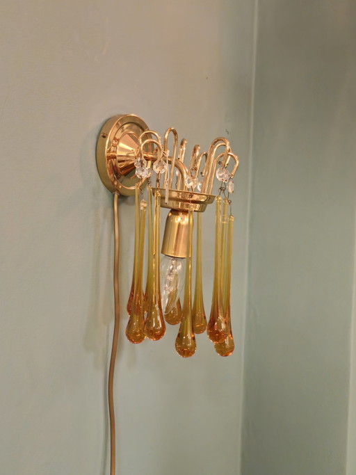 Lámpara de pared vintage con forma de lágrima 