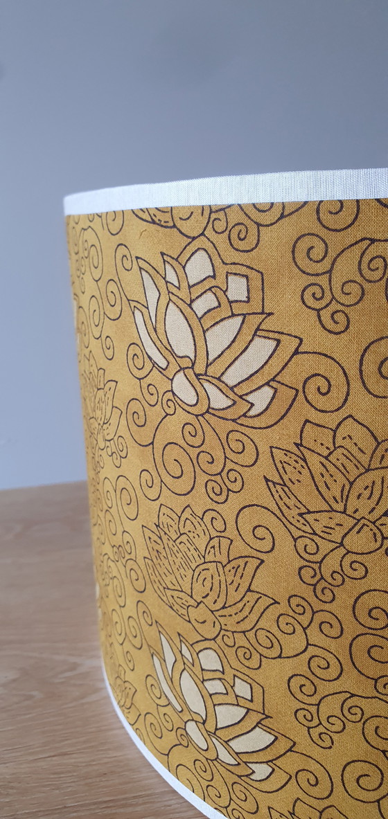 Image 1 of Neuer, handgefertigter Lampenschirm mit Goldfolie, 30 x 20 cm