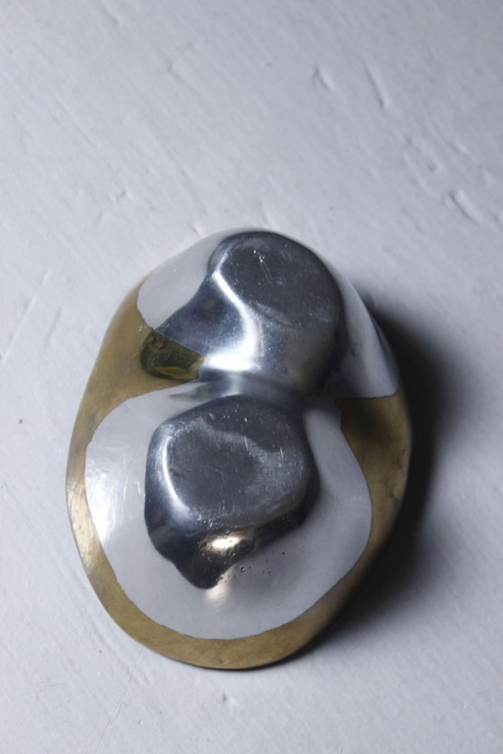Image 1 of David Marshall Art3 - Messing en aluminium opbergbak, ontwerp uit de jaren 80