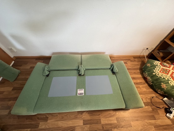 Sofá original de diseño de Giorgio Soressi (años 90) – Estilo posmoderno / Kilim – Herma, Sofás de 2 plazas (photo 5 of 12)