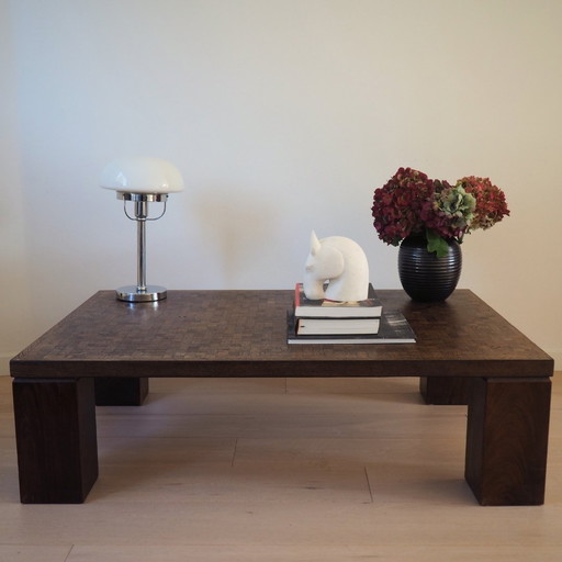 1970S Danish Design Wood Mosaic Table By Middelboe And Lindum For Tranekær