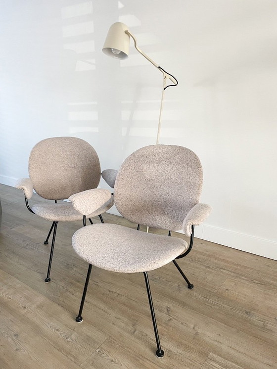 Image 1 of Set aus 2 Kembo Easy Chair 302 – Entwurf von W.H. Gispen – neu bezogen mit Kvadrat