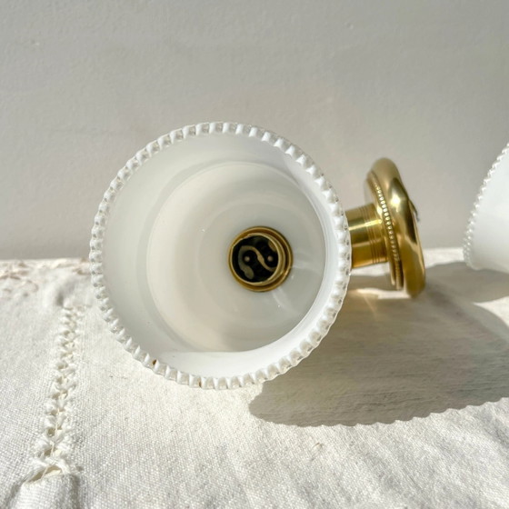 Coppia di applique vintage in ottone – Maison Jansen, anni '60 – Illuminazione (photo 9 of 10)