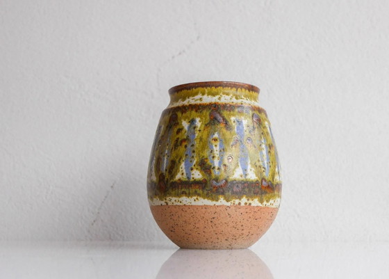 Image 1 of Mid-century modern art Danish pottery vase by Michael Andersen, 1960s
