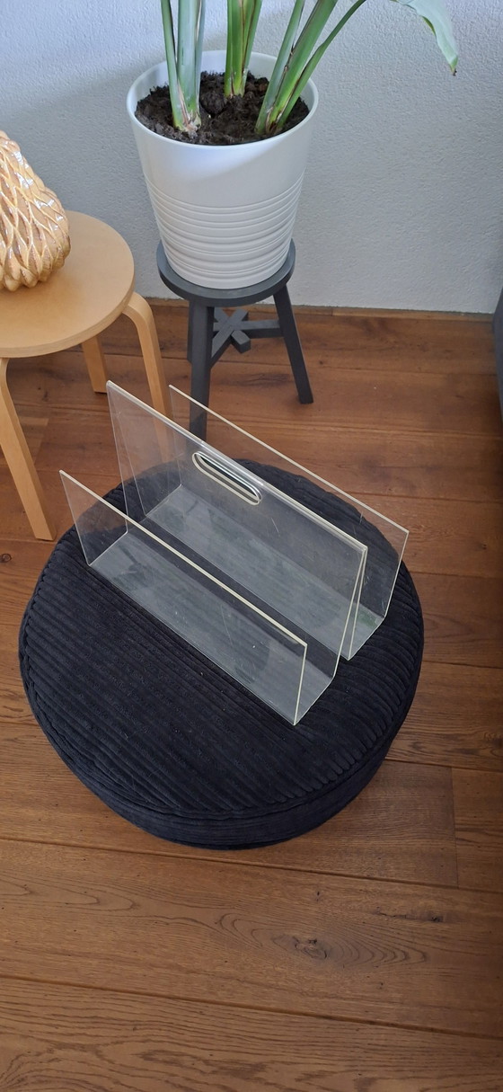 Vassoio da lettura/portariviste vintage in plexiglas anni '70/'80 (photo 4 of 5)