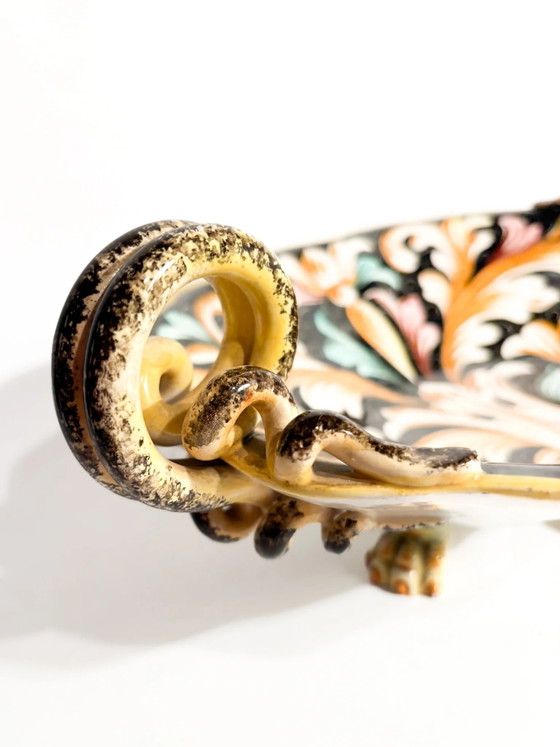 Handbemaltes Säulen-Keramik-Mittelstück aus den 1950er Jahren – Dekorative Objekte, Ceramic (photo 3 of 12)