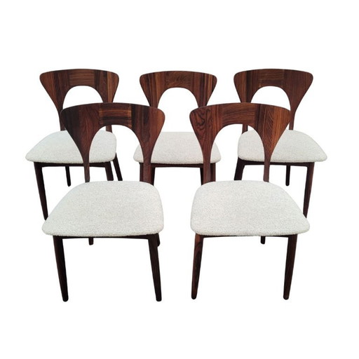 (5) “Peter” Chairs, Niels Koefoed for Koefoed’s Hornslet, Modern Scandinavian, 1957 – Denmark