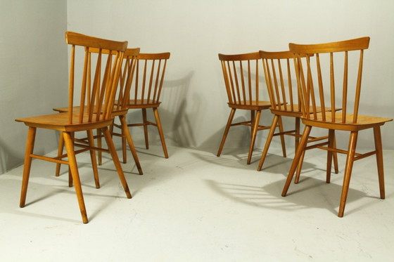 Image 1 of Bistrostühle von Ton, 1970er, 6er Set