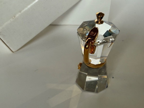 Image 1 of Swarovski miniature italian coffee maker 