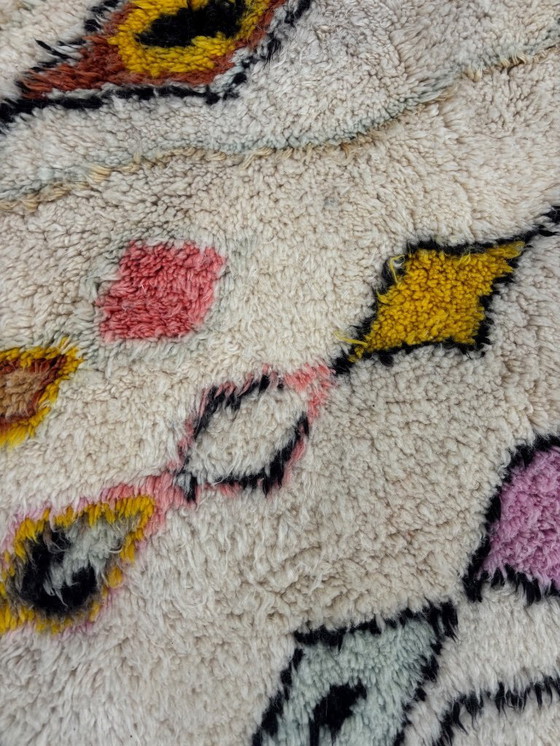 Image 1 of Authentischer Mrirt Marokkanischer Berber Wollteppich 200x300 cm - Handgewebter, Plüsch & Bunter Wollteppich
