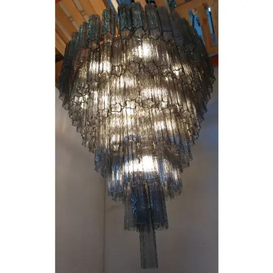Image 1 of Lustre contemporain de luxe inspiré des malles en verre de Murano