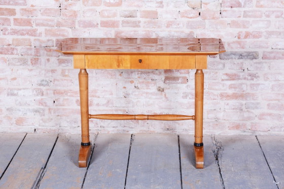 Restored Biedermeier Writing Desk, Spruce, Maple Veneer, Austria, 1830s – Wood (photo 3 of 18)