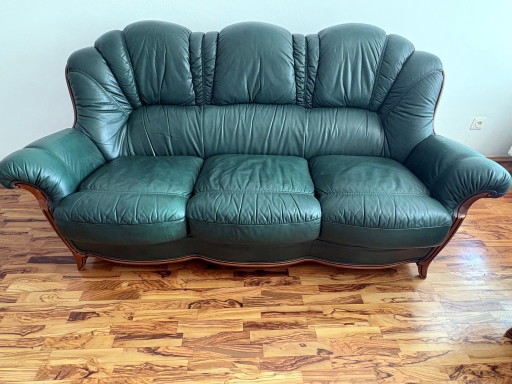 Alberto Nieri Italian leather seating set, 1995 – 4 pieces