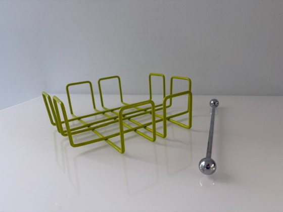 Porte-serviettes Design Rétro Vert Citron Acier Fil – Accessoires de table (photo 12 of 20)