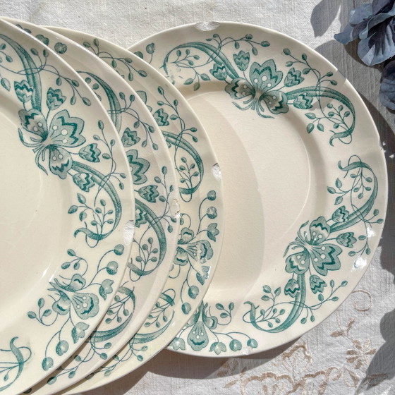 Set di 8 Piccoli Piatti Antichi in Terraglia "Figuig" – Longchamp XIX Secolo – Stoviglie, Vintage (photo 8 of 9)