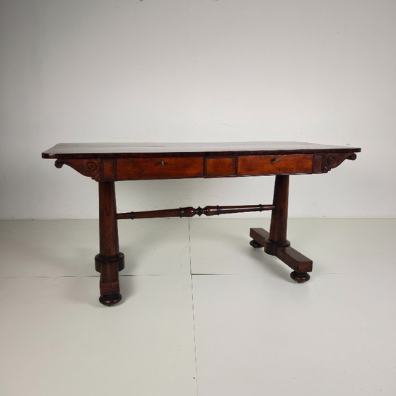 Image 1 of Engelse Regency-periode begin 19e eeuw / Schrijftafel in de bibliotheek van Willem IV