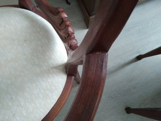 Set di 2 poltrone in stile Art Nouveau. – Textile, Wood (photo 12 of 13)