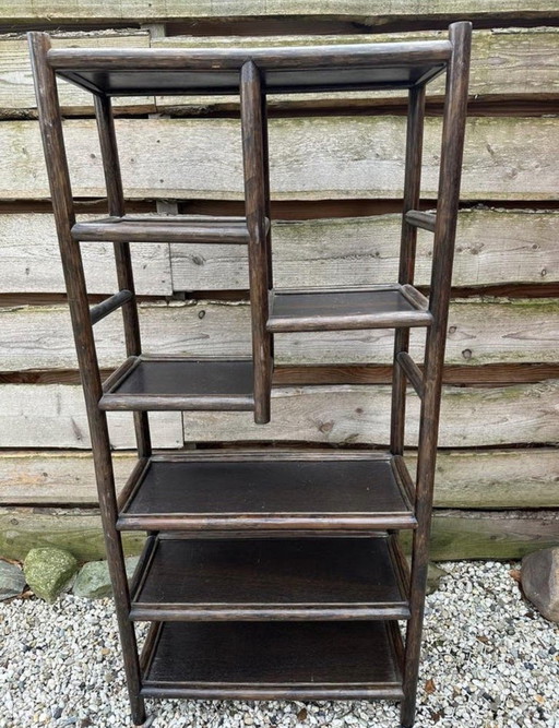 Vintage bamboo shelving unit / room divider