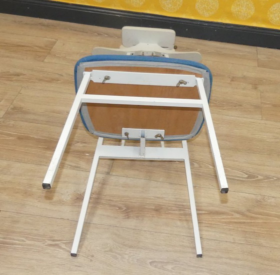 Image 1 of Valet muet années 50 années 60 Portemanteau avec siège Chaise à habiller Ventilateur à vêtements Chaise à habiller