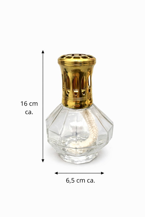 Image 1 of Vintage Lampe Berger Paris – Faceted Glass & Brass Catalytic Lamp (Complete)
