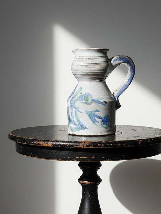 Pichet grès émaillé Vallauris 70's Boris Kasianoff, Albert Thiry, Le Mûrier...