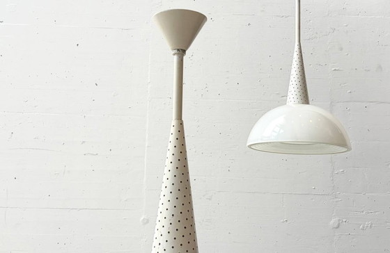 Image 1 of Hanglamp van Mathieu Matégot voor Holophane, Frankrijk, jaren 1950.