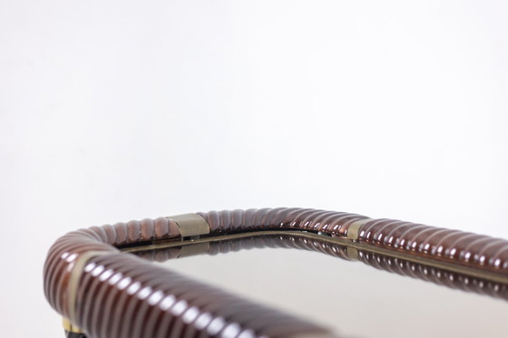 Image 1 of Tommaso Barbi. Keramische console met spiegelend blad. Italië, circa 1970