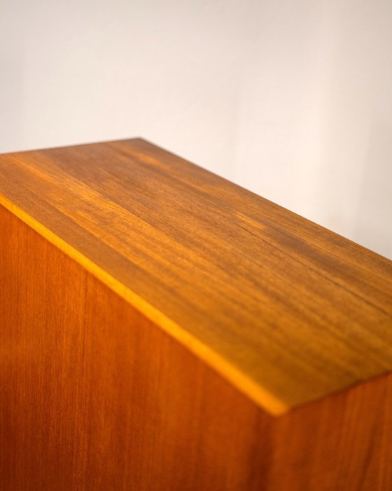 Image 1 of Armadio Mid-Century in teak e acciaio cromato di Franz Meyer Möbel, Germania, anni '60