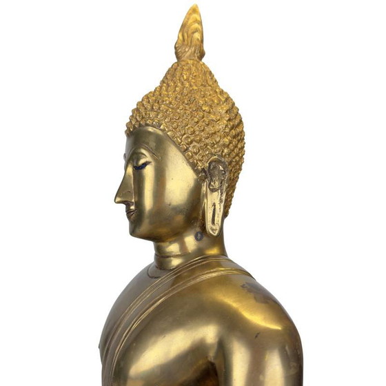 Buda tailandés antiguo – Período Rama V – Bronce dorado al fuego (54cm) – Esculturas (photo 16 of 17)