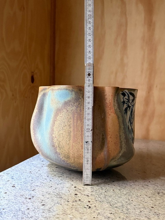 Unique Joop Cock Studio Pottery – Hand-Painted Sculptural Ceramic Vase Pot - Dutch Design Hand Made (photo 12 of 15)