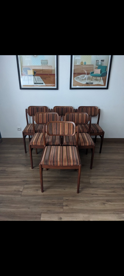 6 sillas vintage de diseño escandinavo