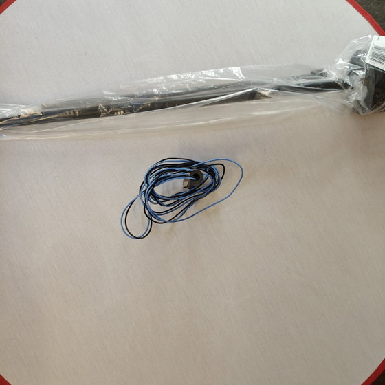 Image 1 of Grote Stéphane Davidts hanglamp Ø60 cm – rode stoffen kap