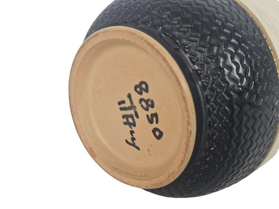 Image 1 of Fratelli Fanciullacci | Sgraffito | ear vase | gilded leaves | 1970s