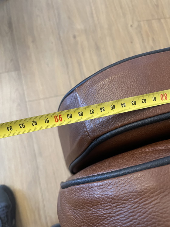 Image 1 of Leren geleefde kasteelbank 