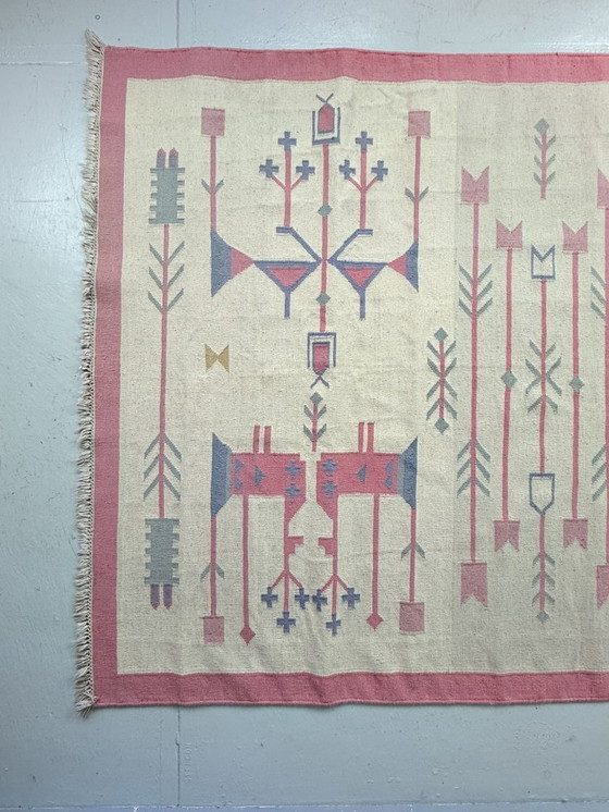 Image 1 of Tappeto Kilim vintage, lana e cotone, stile folk, Polonia, anni '70